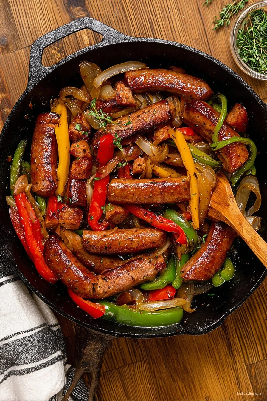 Andouille Sausage + Peppers Recipe cooking process