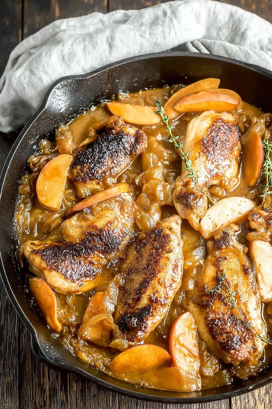 Apple Cider Chicken with Butternut Squash cooking process