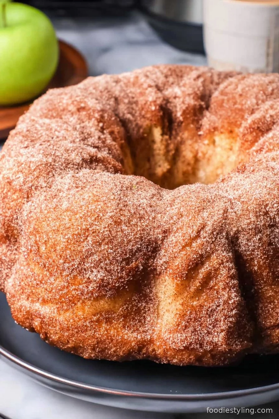 Apple Cider Donut Cake cooking process
