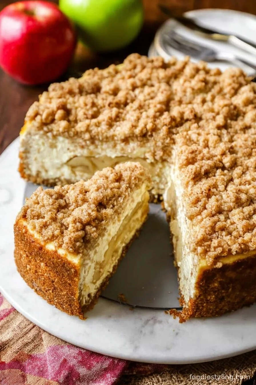 Apple Pie Cheesecake cooking process