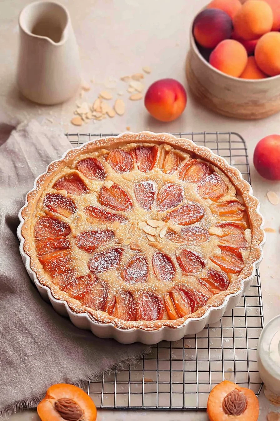 Apricot Tart with Almond Cream cooking process