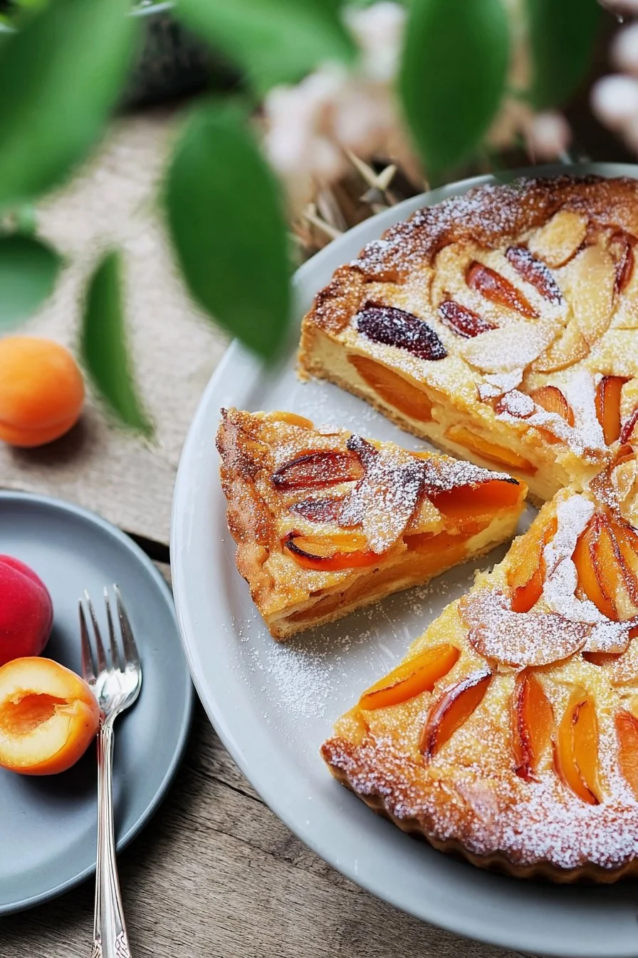 Apricot Tart with Almond Cream cooking process
