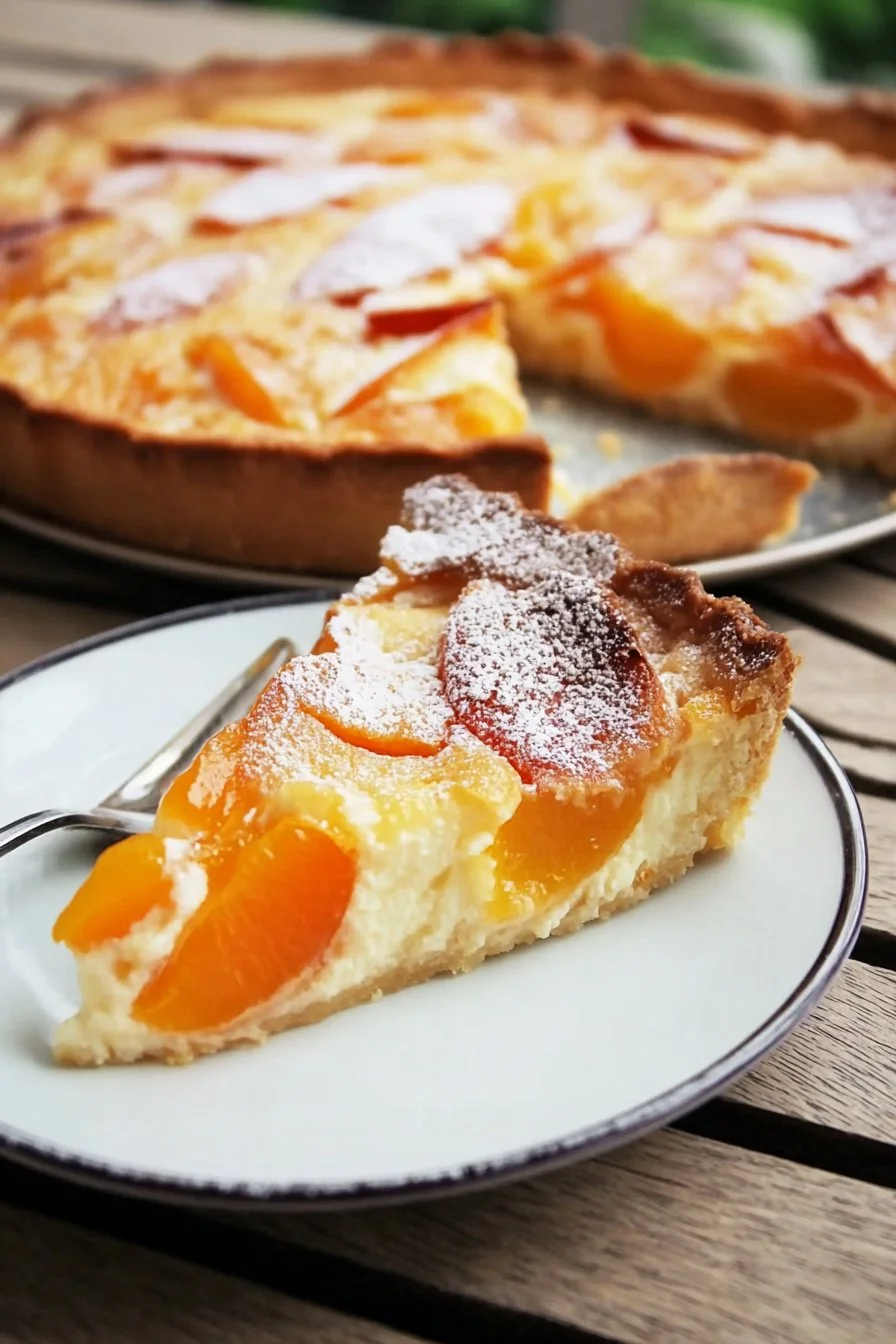 Apricot Tart with Almond Cream cooking process