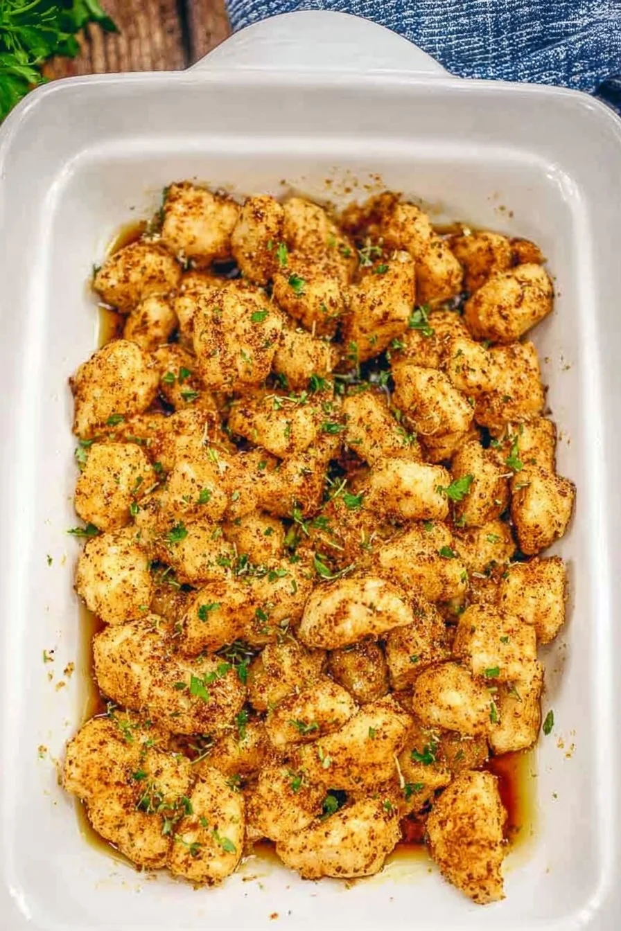 Baked Chicken Bites cooking process