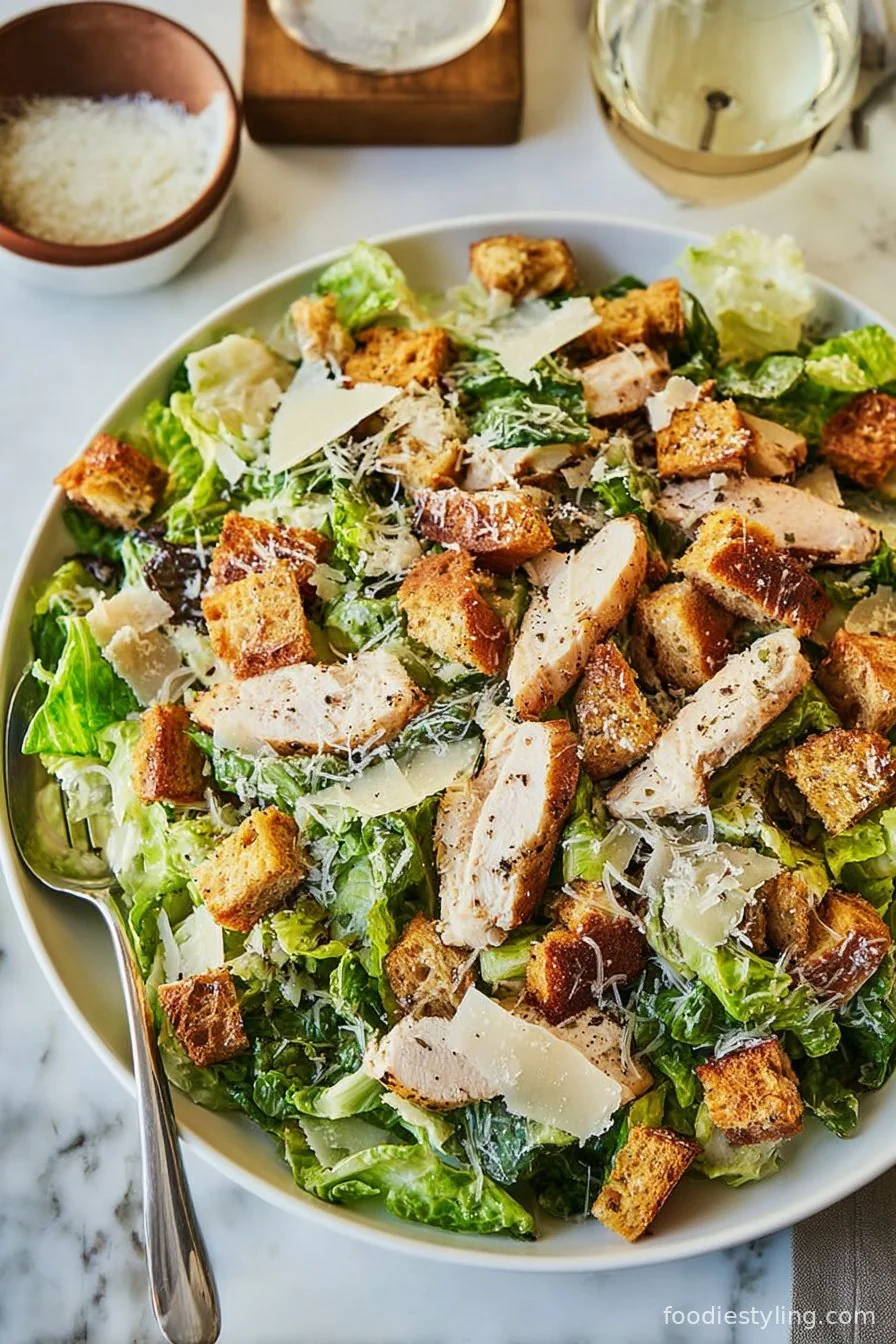 Best Chicken Caesar Salad with Homemade Croutons cooking process
