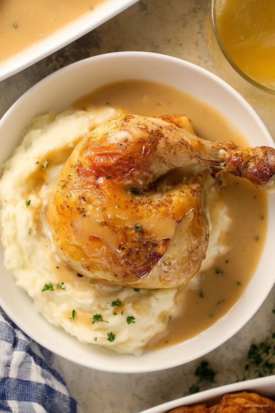 Best Roast Chicken With Homeade Gravy cooking process