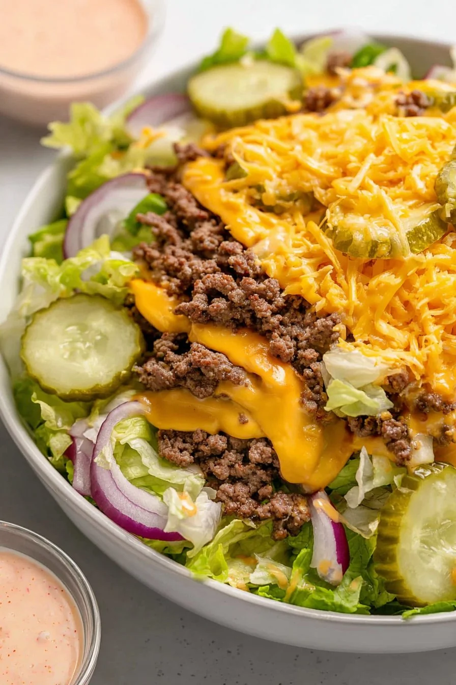 Big Mac Salad cooking process