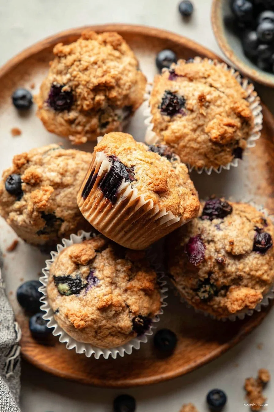 Blueberry Banana Protein Muffins cooking process