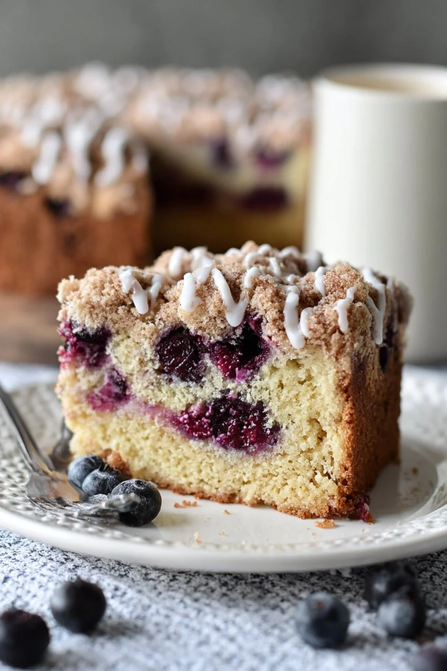 Blueberry Sour Cream Coffee Cake cooking process