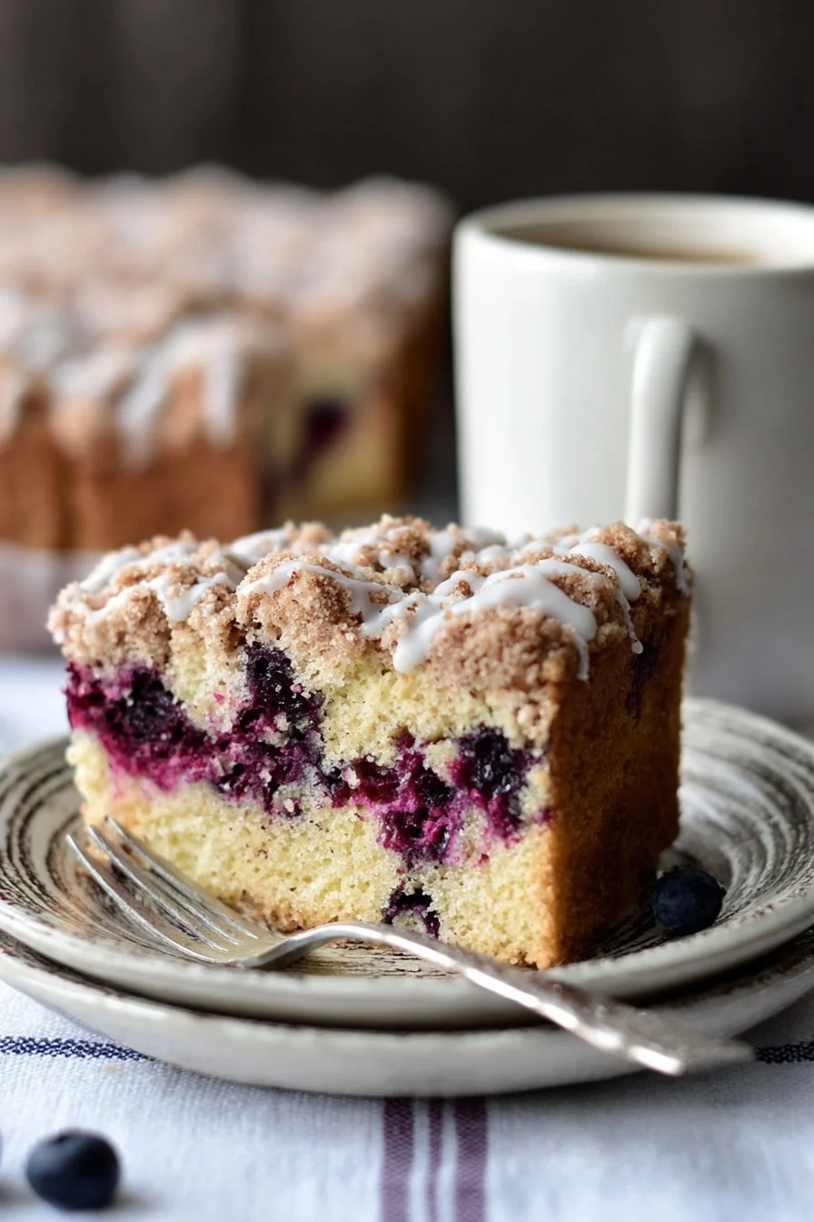 Blueberry Sour Cream Coffee Cake cooking process