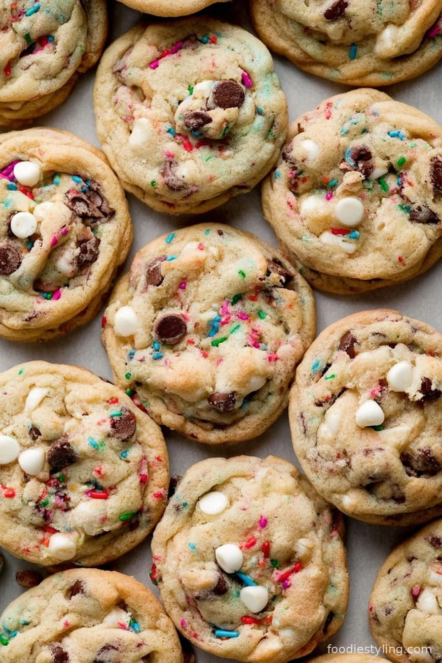 Cake Batter Chocolate Chip Cookies cooking process