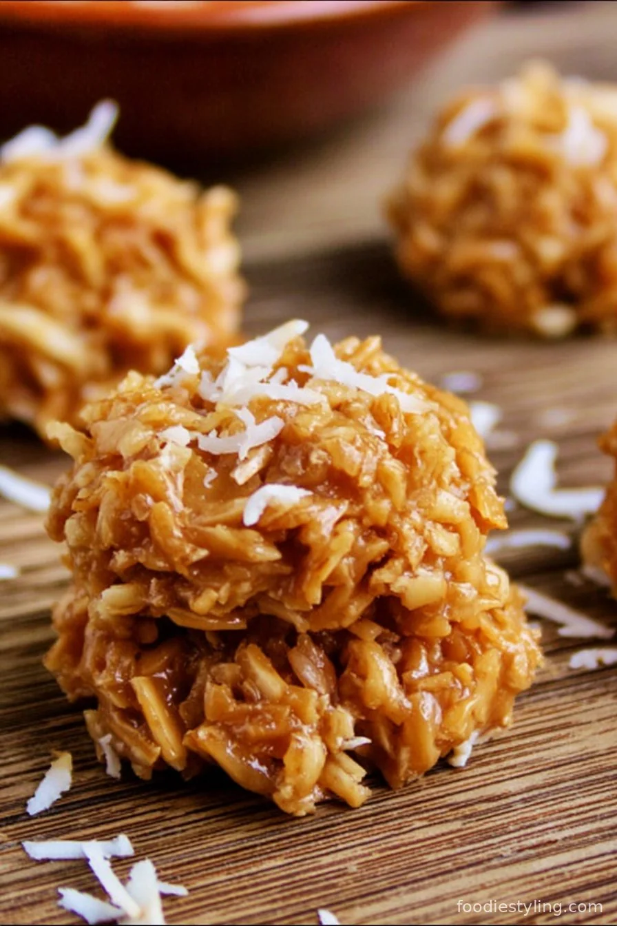 Caramel Coconut No-Bake Cookies Recipe cooking process