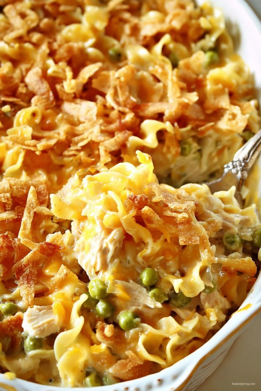 Chicken Noodle Casserole cooking process