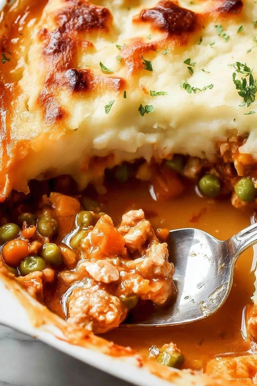 Chicken Shepherd’s Pie cooking process