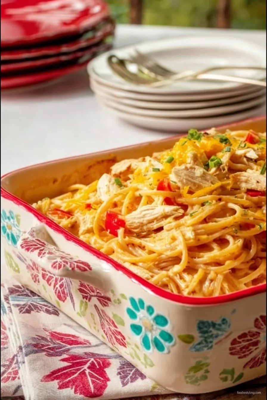Chicken Spaghetti cooking process