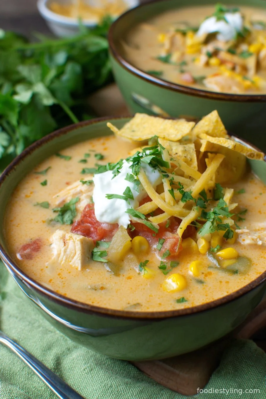 Chipotle Chicken Corn Chowder cooking process