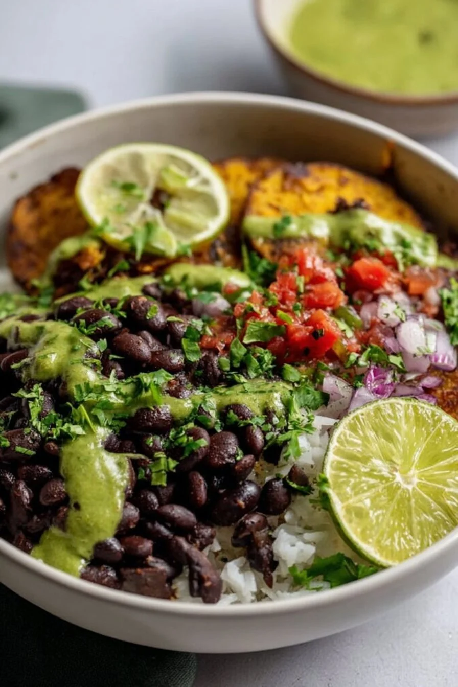 Chipotle Lime Black Bean Bowls cooking process