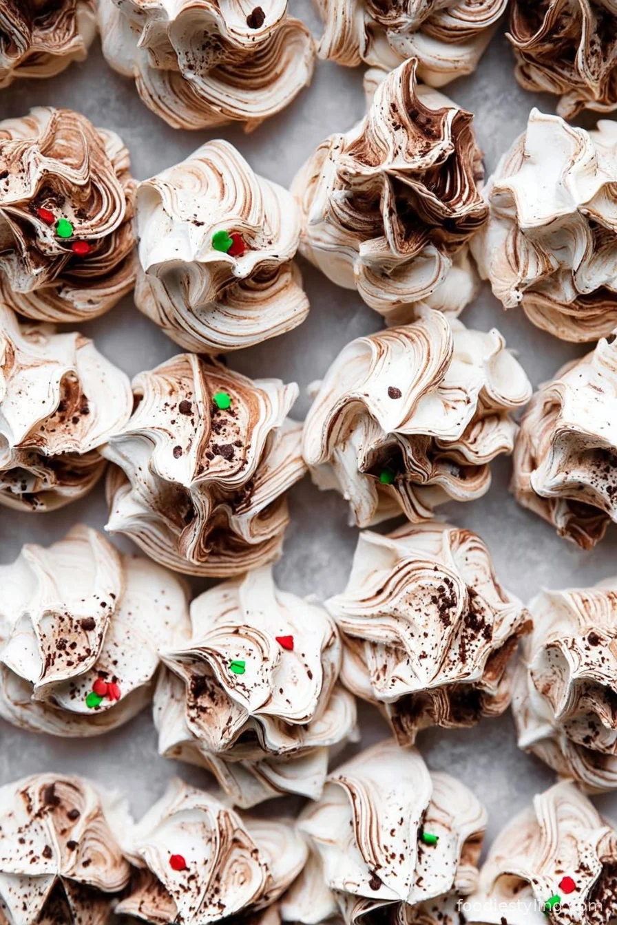 Chocolate Swirled Meringue Cookies cooking process