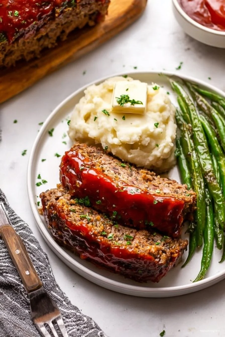 Classic Homemade Meatloaf cooking process