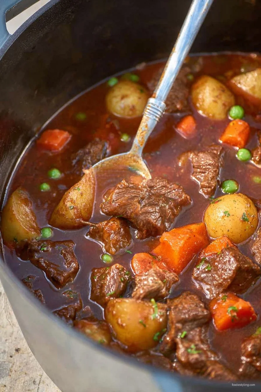 Classic Stovetop Beef Stew cooking process