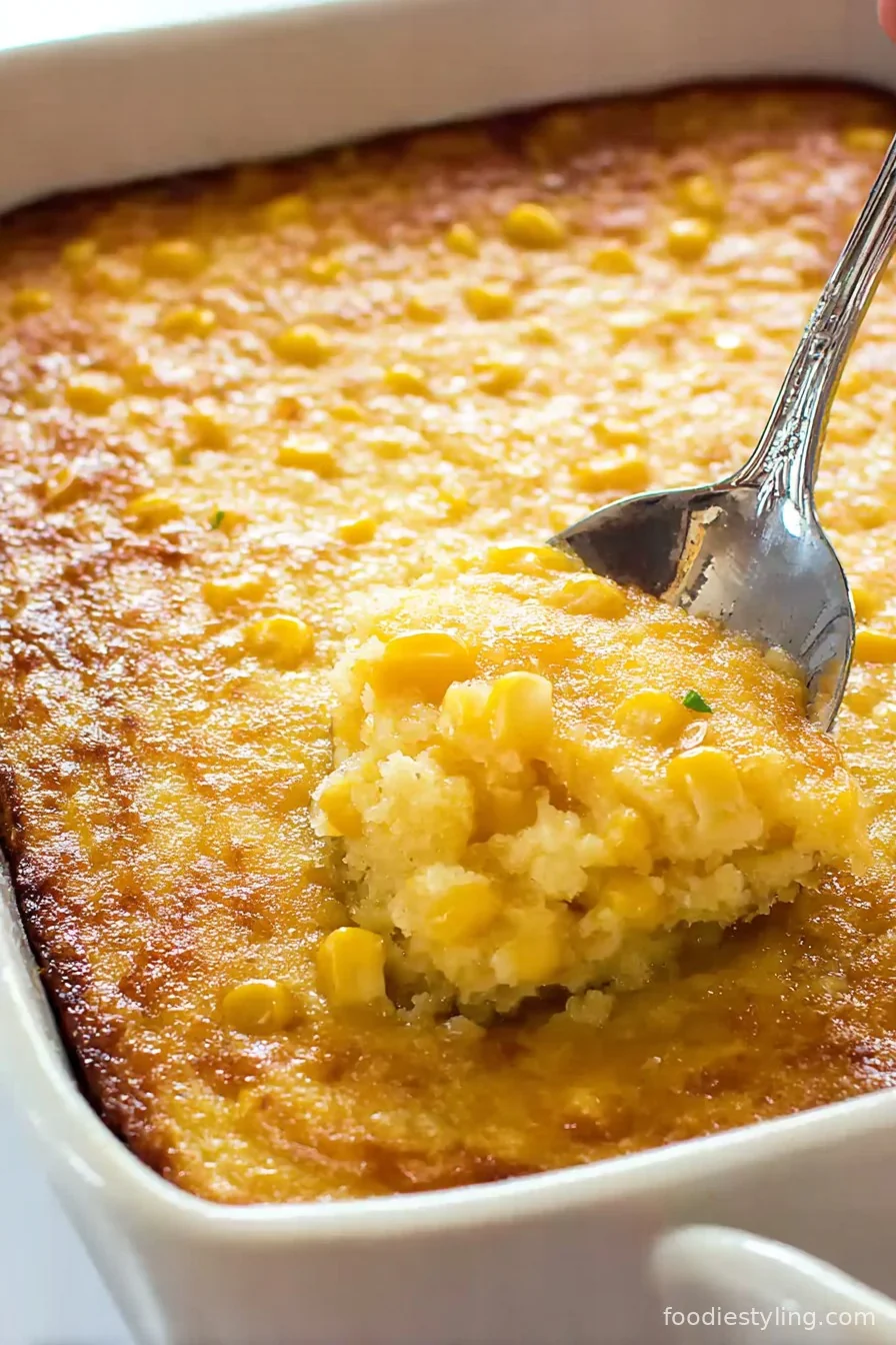Corn Pudding cooking process
