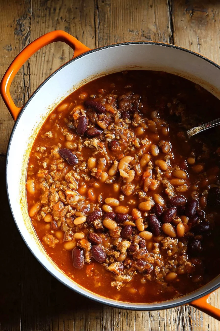 Cowboy Beans cooking process
