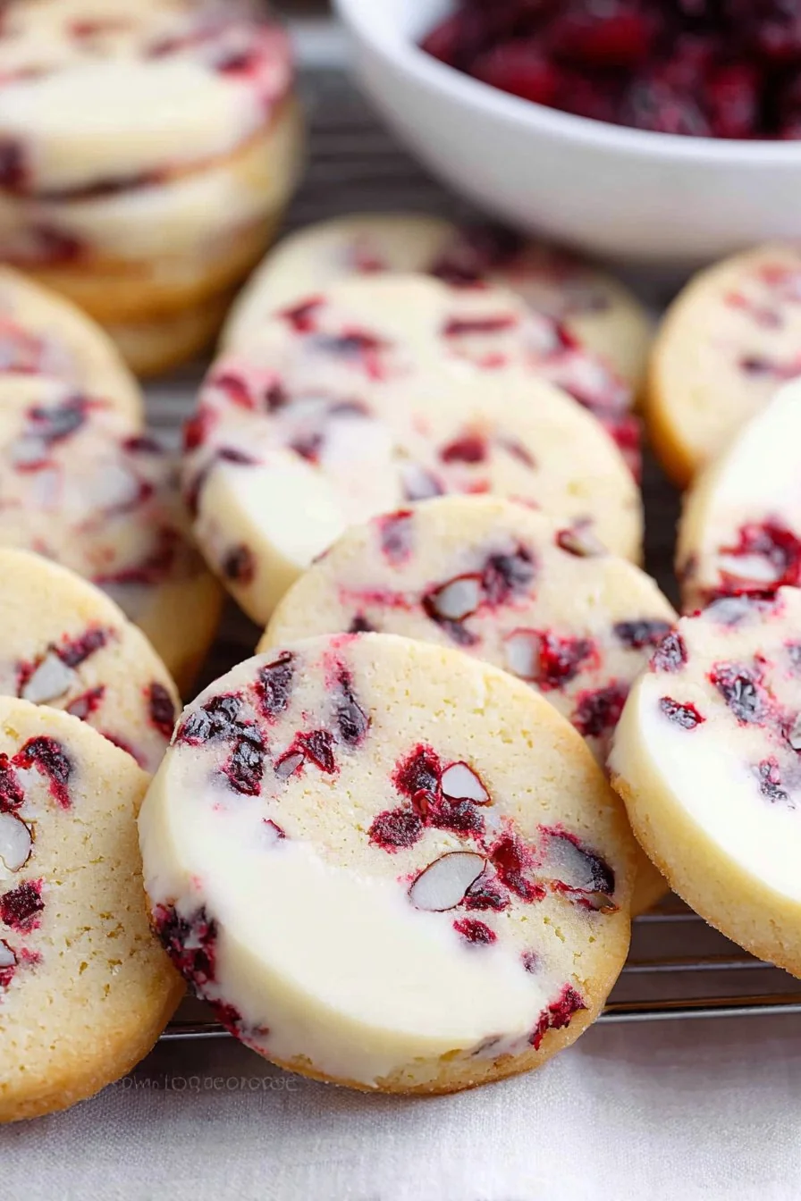 Cranberry Almond Shortbread Cookies cooking process