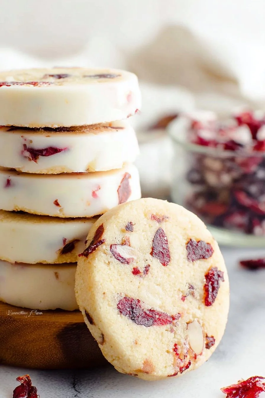 Cranberry Almond Shortbread Cookies cooking process