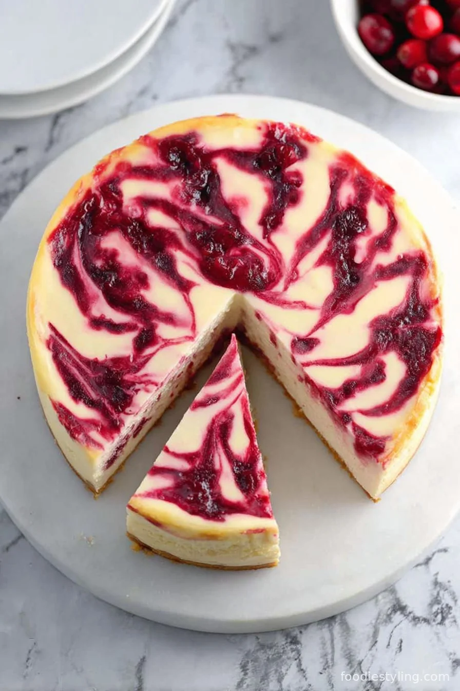 Cranberry Cheesecake cooking process