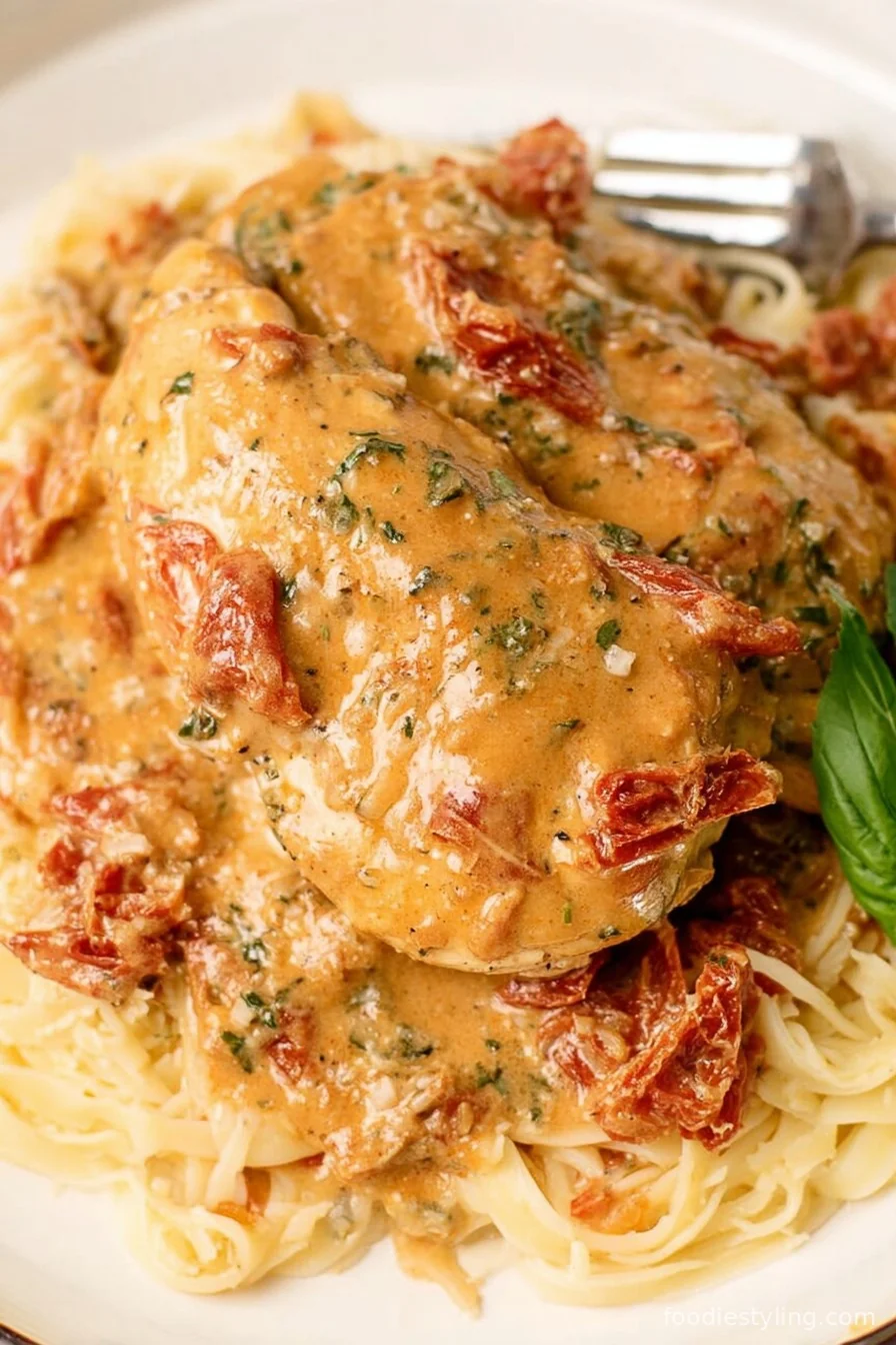 Crockpot Marry Me Chicken cooking process