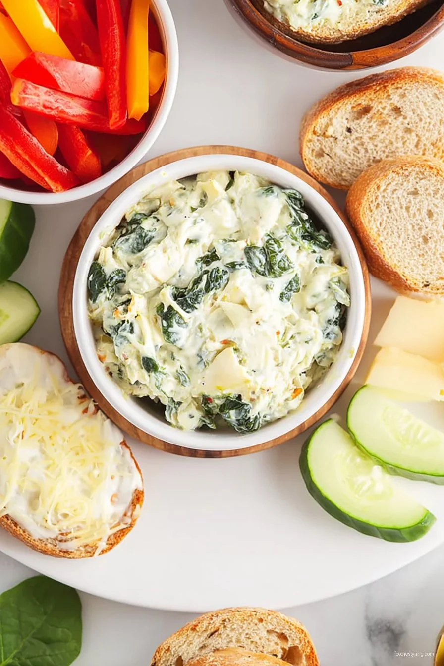 Crockpot Spinach Artichoke Dip cooking process