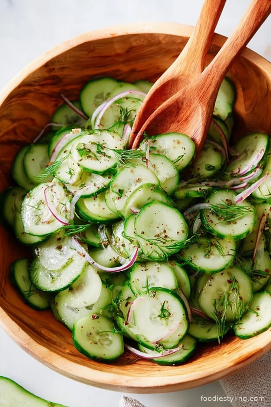 Cucumber Salad cooking process