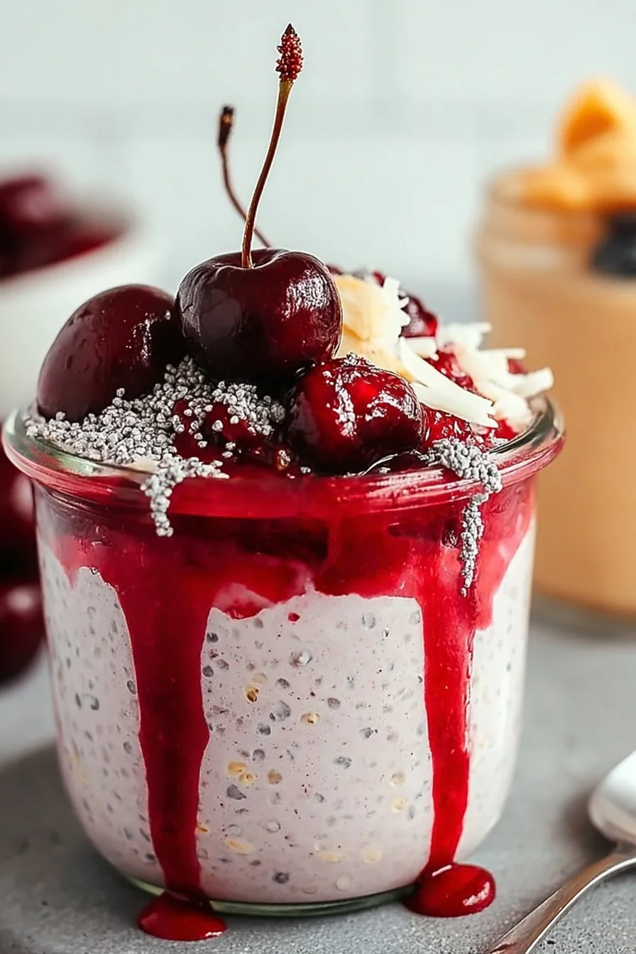 Dreamy Cherry Overnight Oats: A Delicious Breakfast Fix cooking process