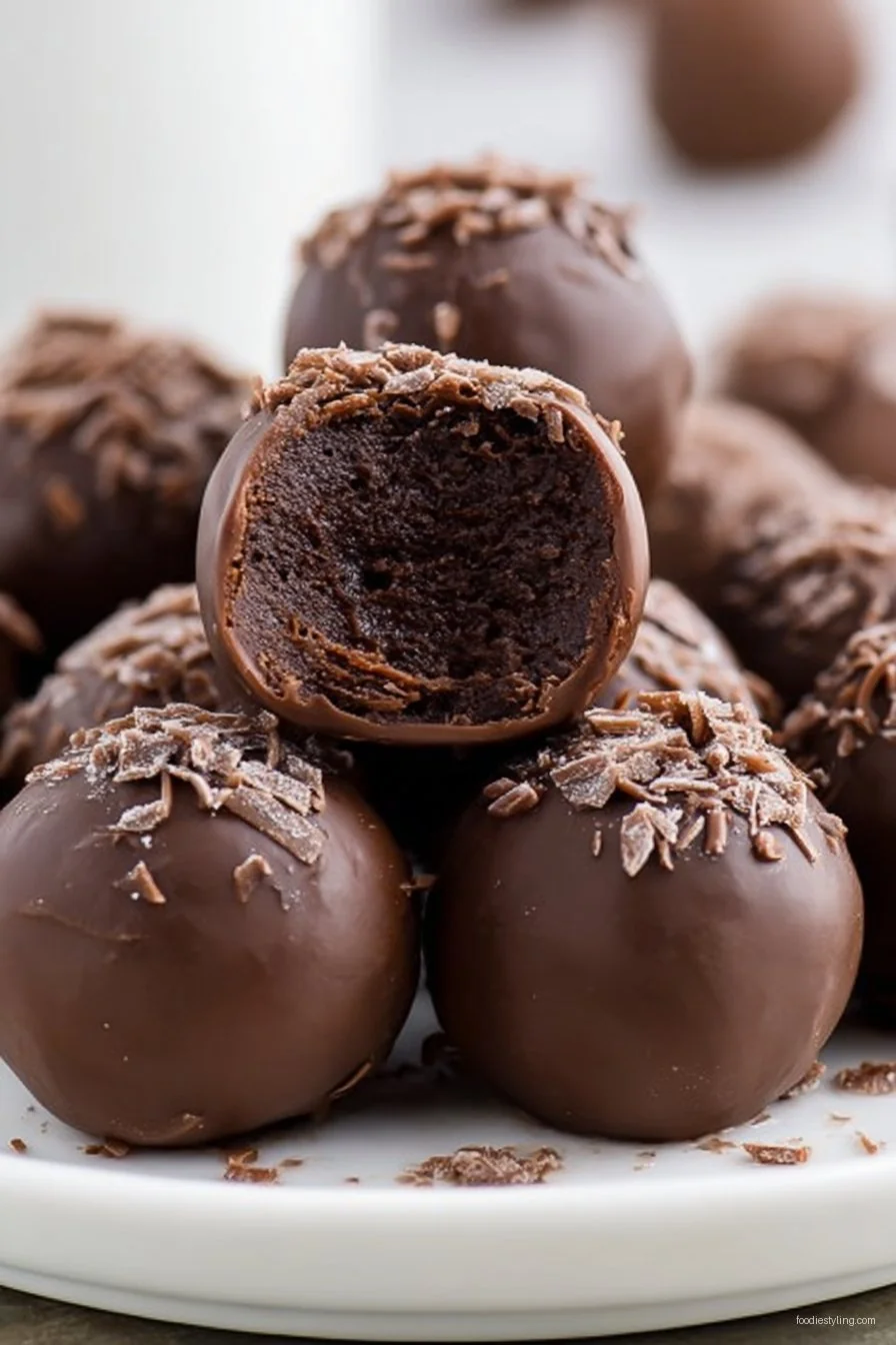 Easy Brownie Truffles cooking process
