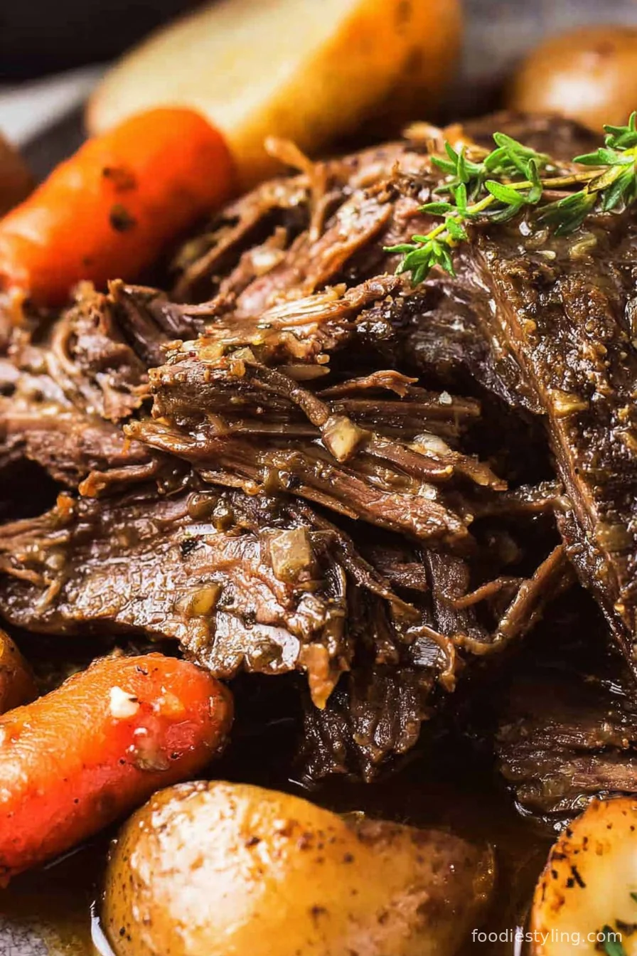 Easy Instant Pot Pot Roast cooking process