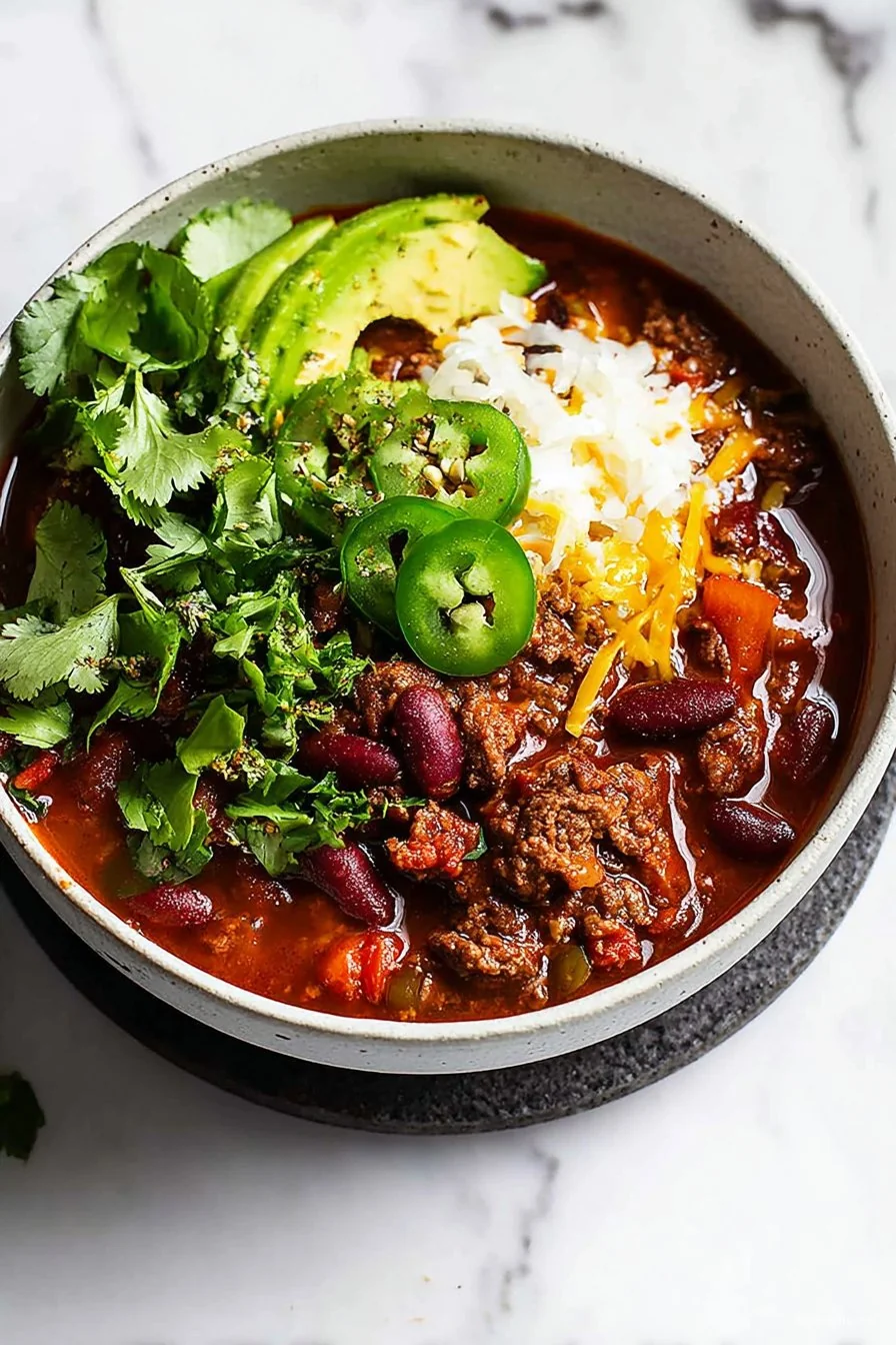 Easy Thick and Chunky Beef Chilli cooking process