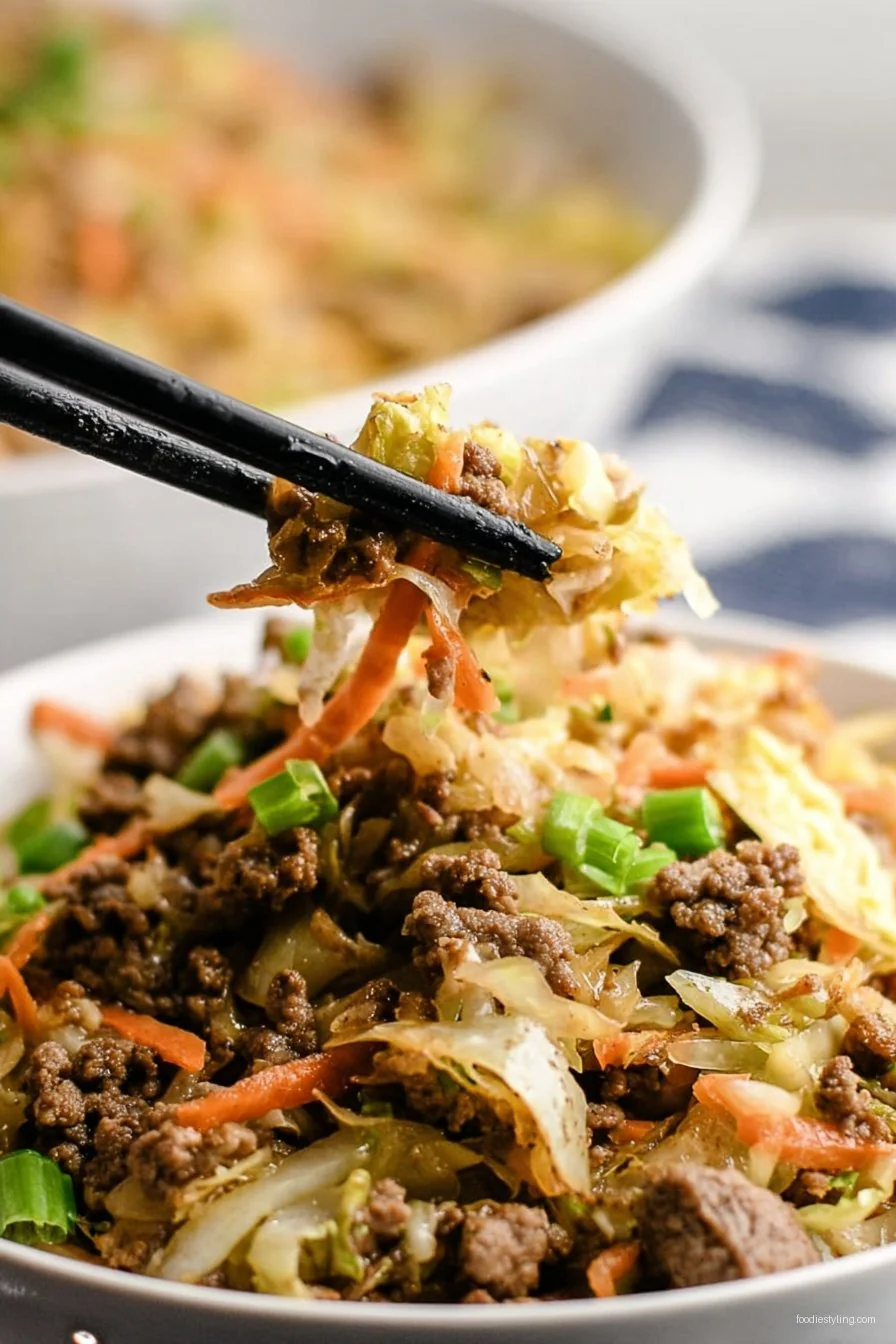 Egg Roll in a Bowl - Hearty, Savory, Easy One Pan Meal