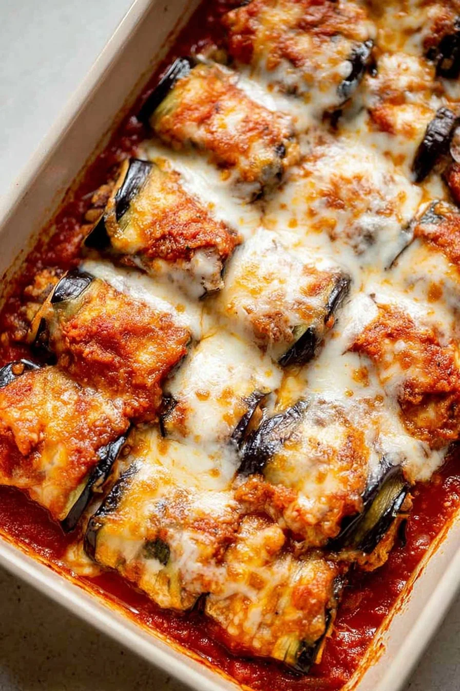 Eggplant Rollatini cooking process