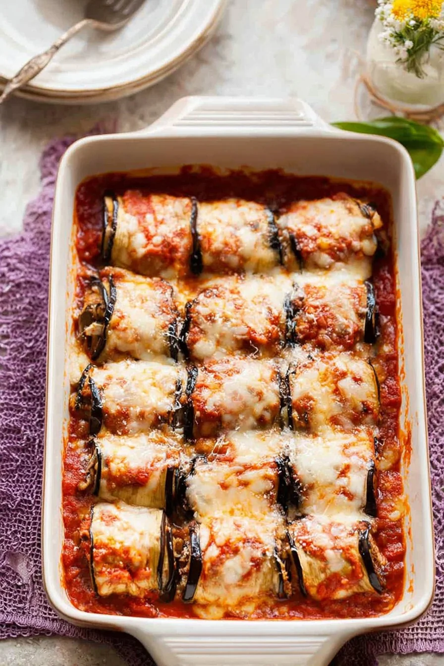 Eggplant Rollatini cooking process