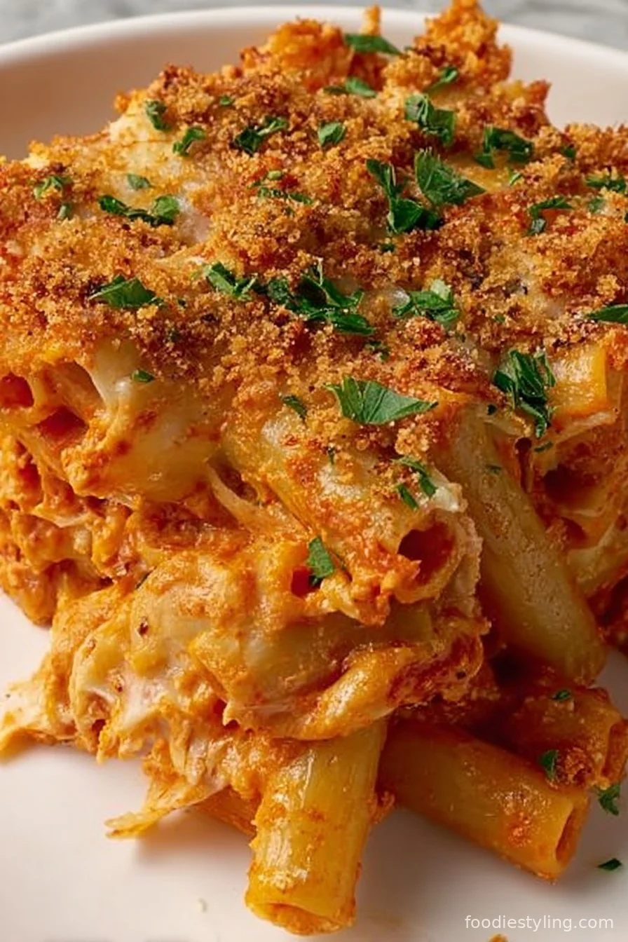 Five-Cheese Ziti al Forno cooking process