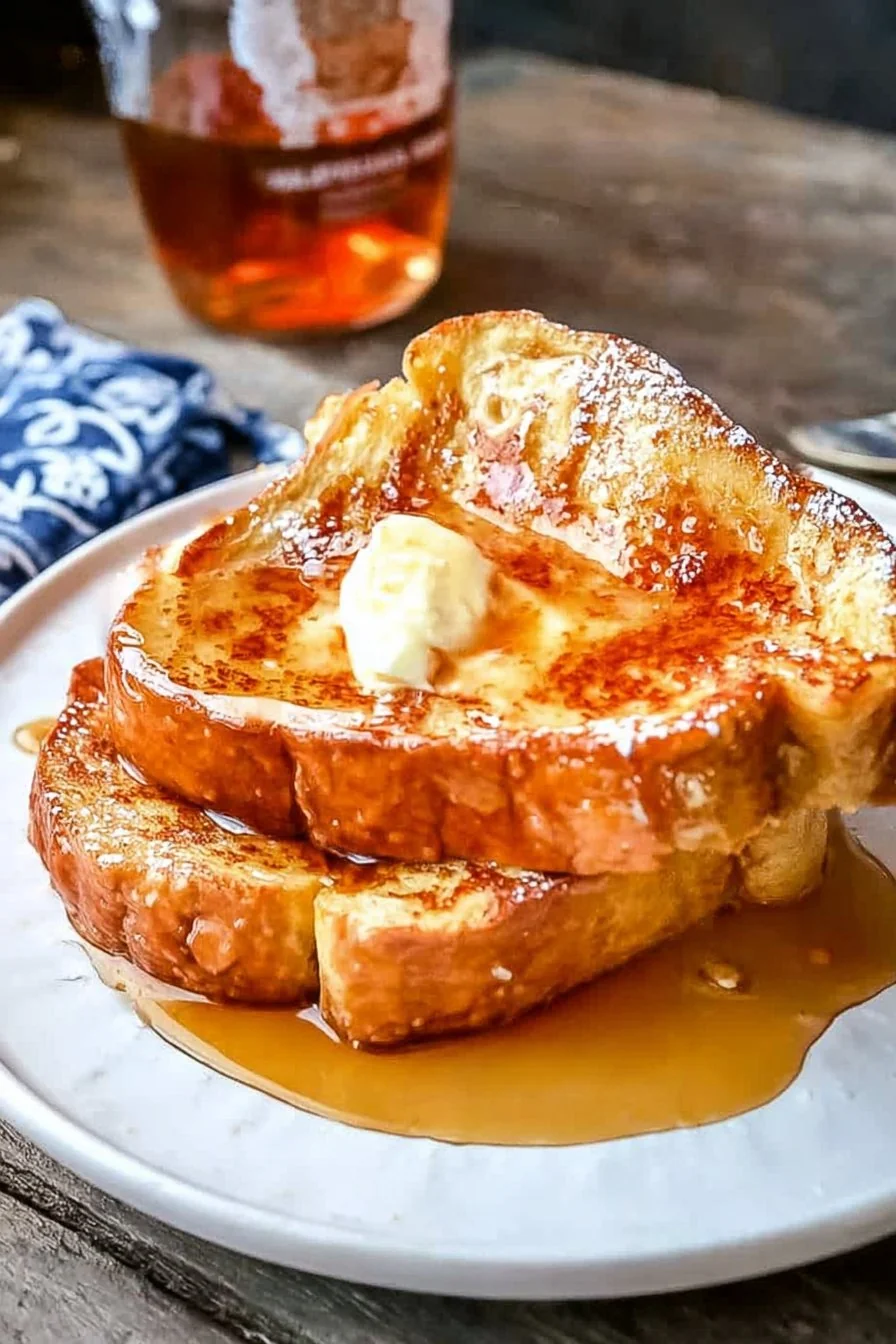 French Toast Recipe cooking process
