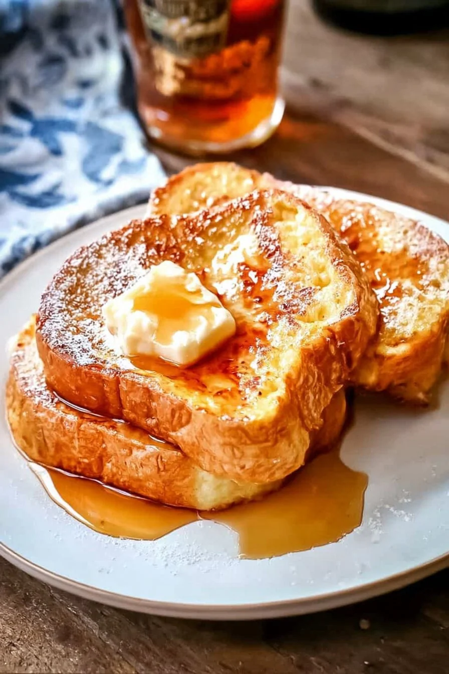 French Toast Recipe cooking process