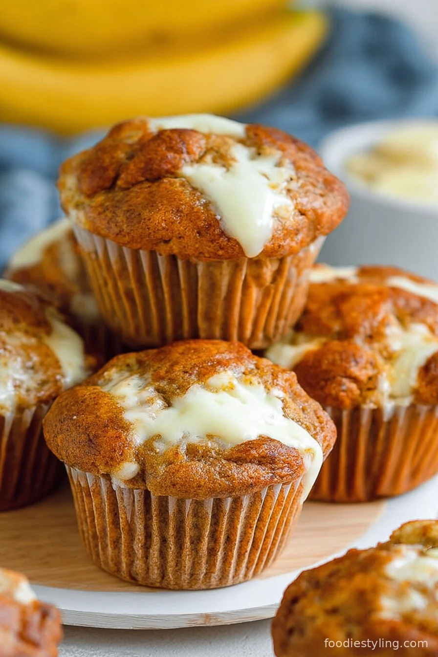 Fresh Banana Cream Cheese Muffins Recipe cooking process