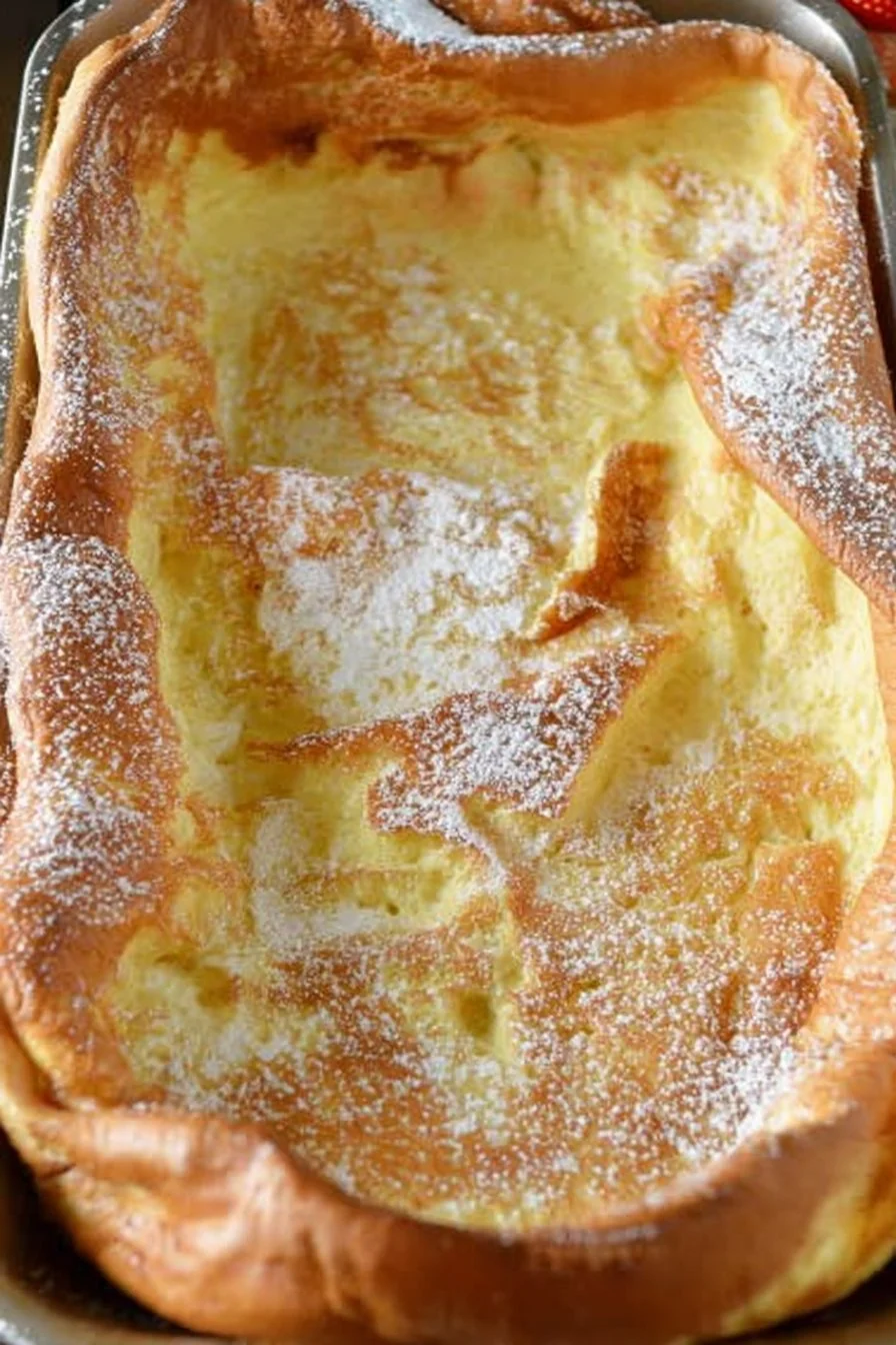 German Pancakes cooking process
