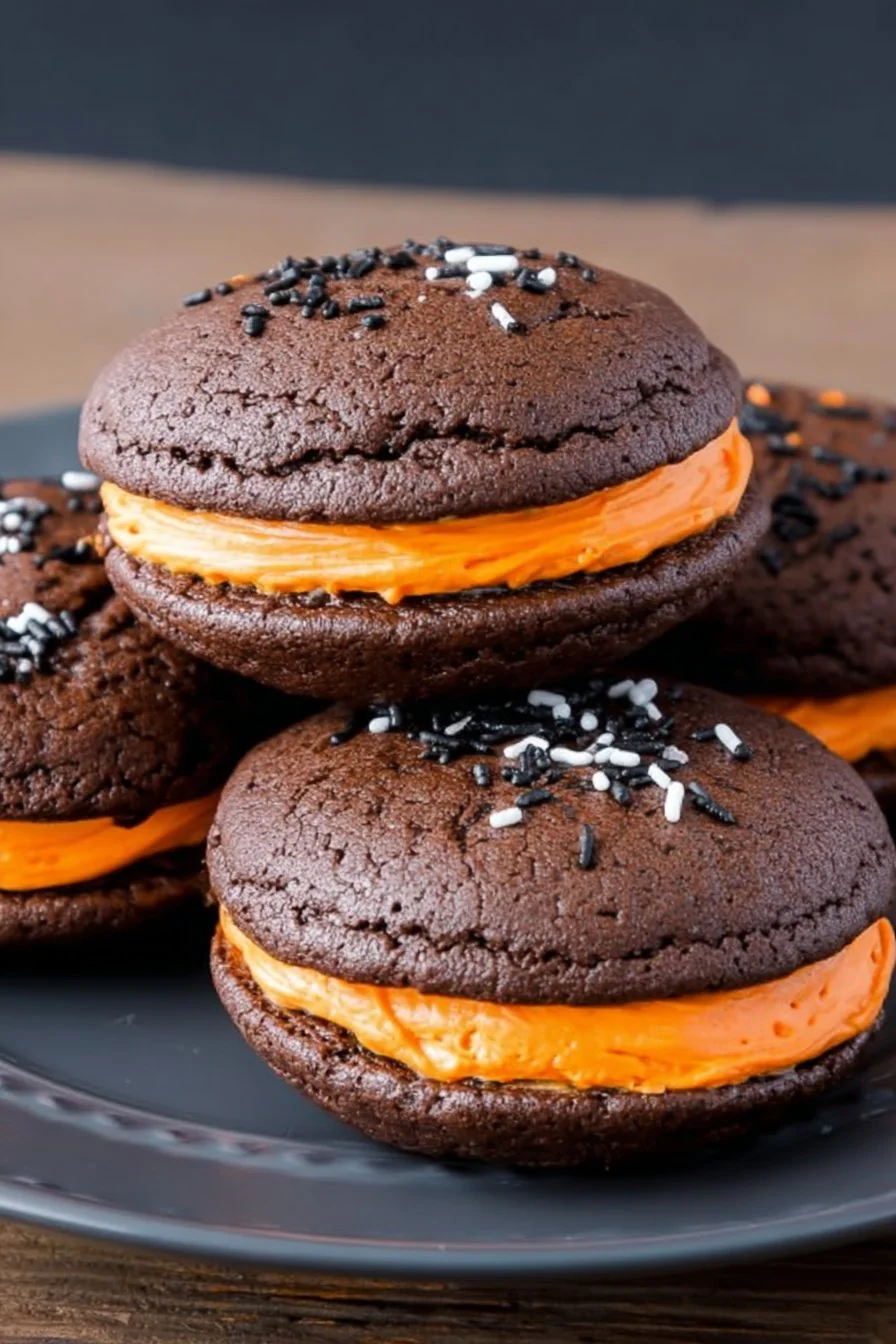 Halloween Whoopie Pies cooking process