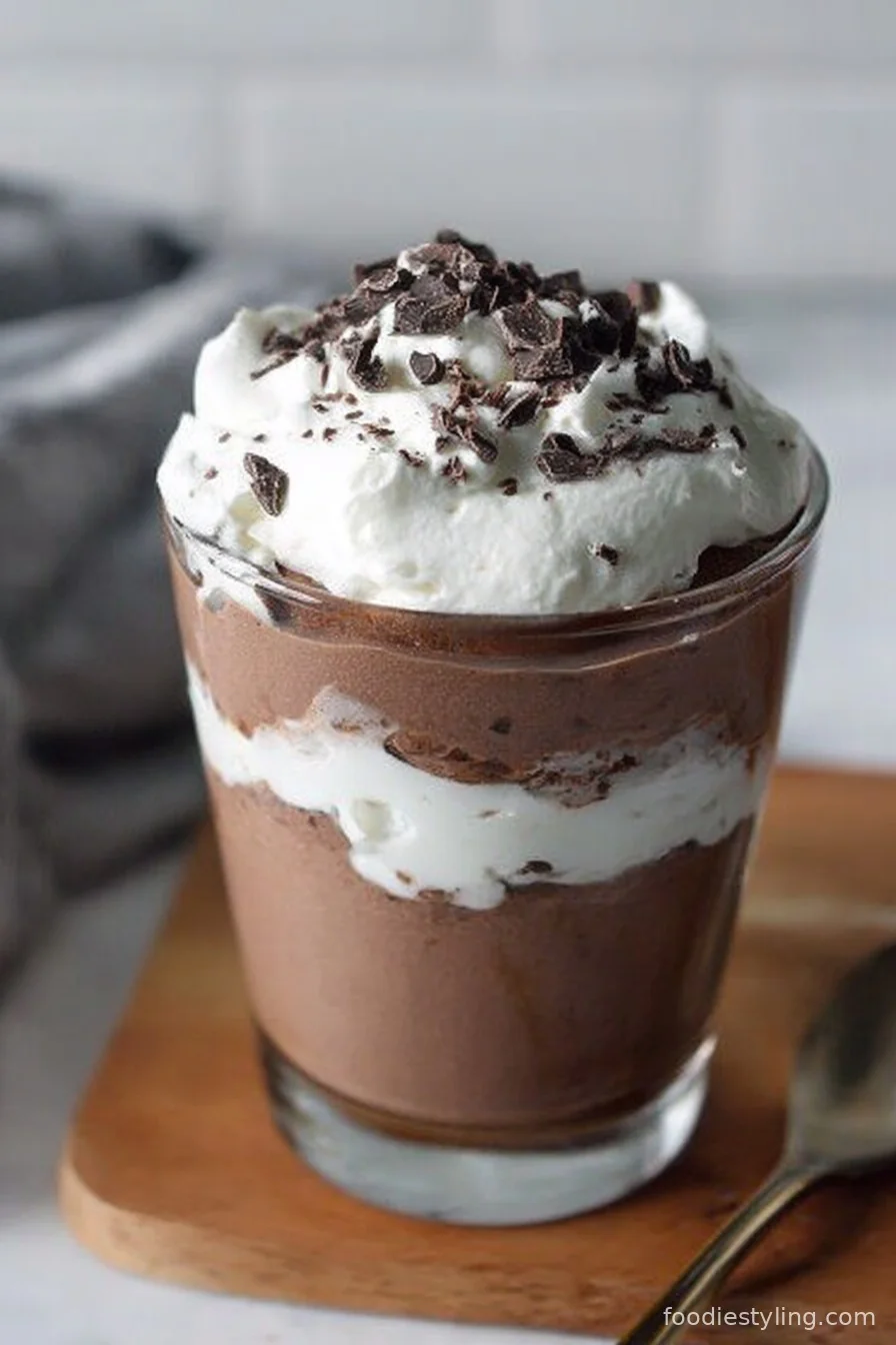 High Protein Cottage Cheese Chocolate Mousse cooking process