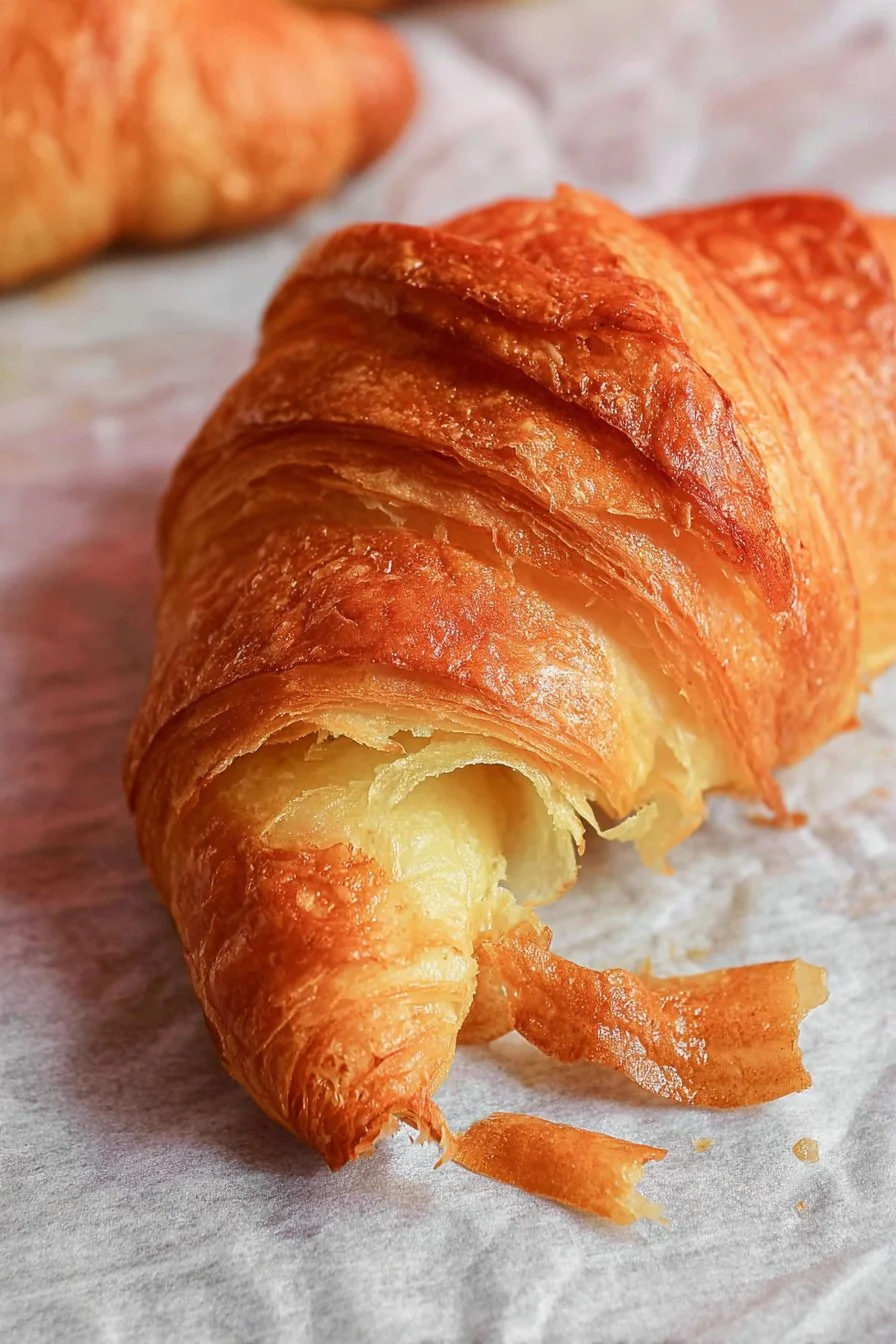 Homemade Croissants cooking process