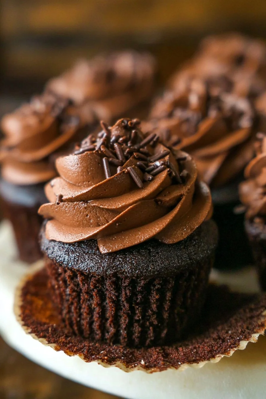 Homemade Moist Chocolate Cupcakes cooking process