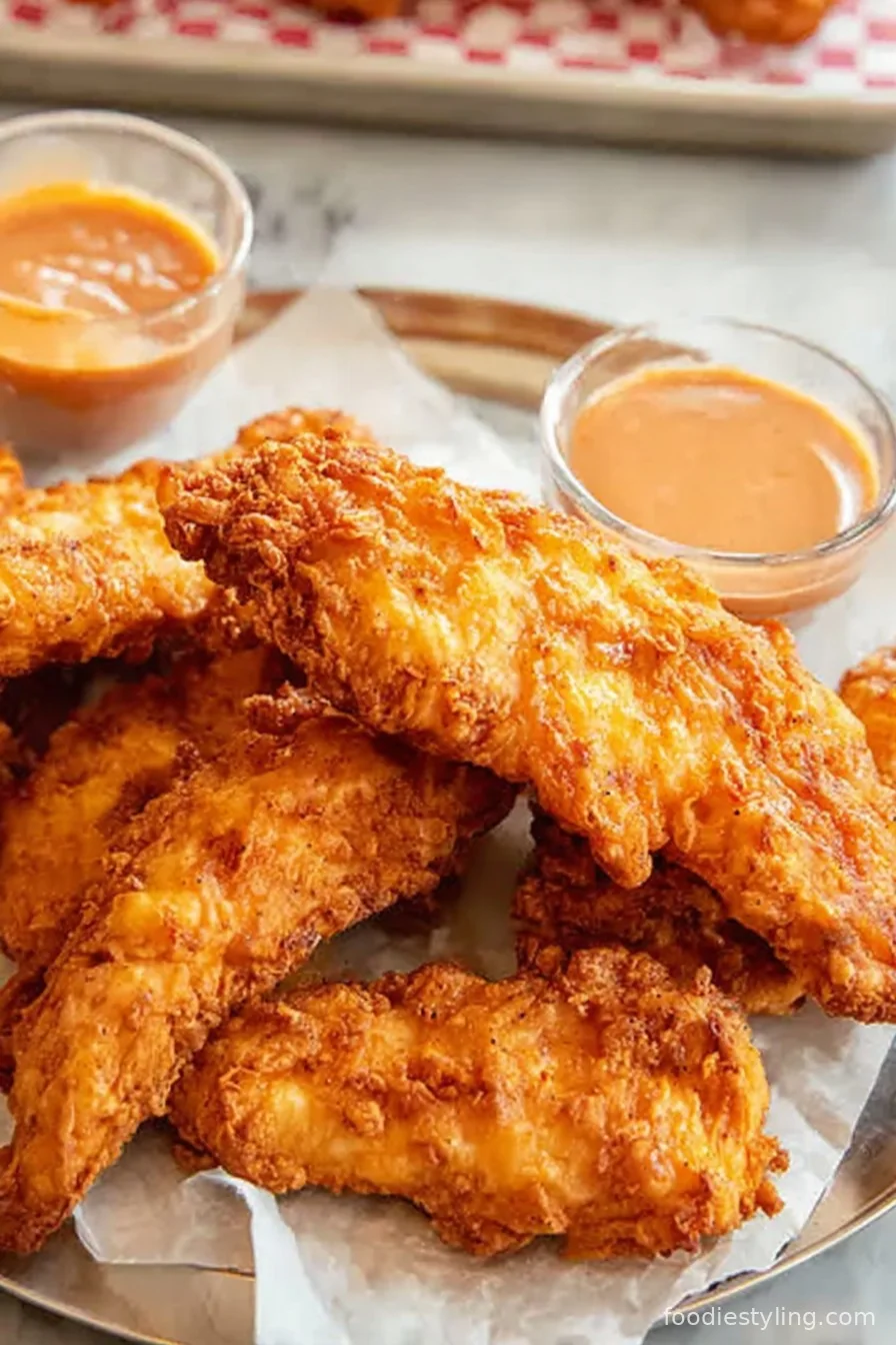 Homemade Raising Cane's Chicken and Cane's Sauce cooking process