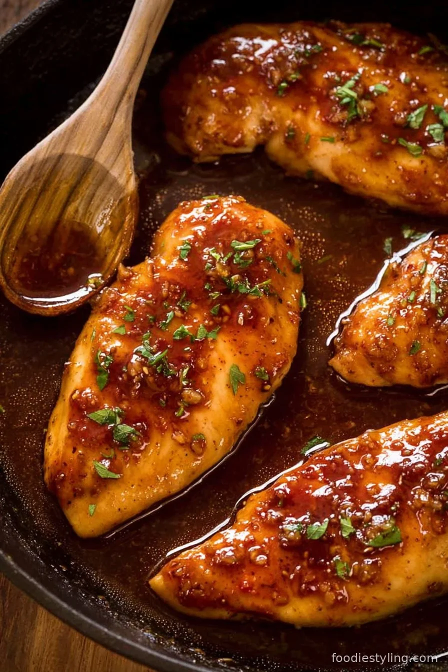 Honey Garlic Chicken Breast cooking process
